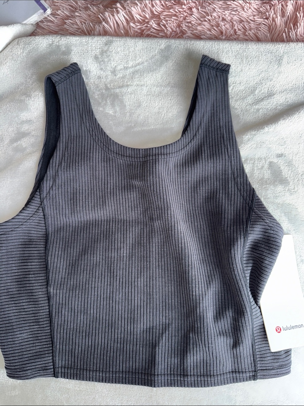 lululemon athletica Ribbed Charcoal Tank Top